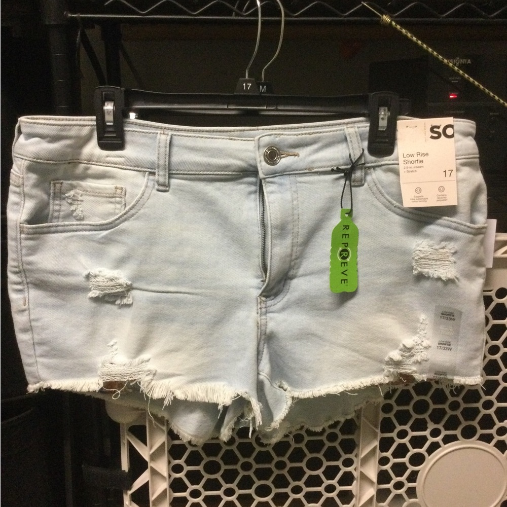 Size 17 denim shorts